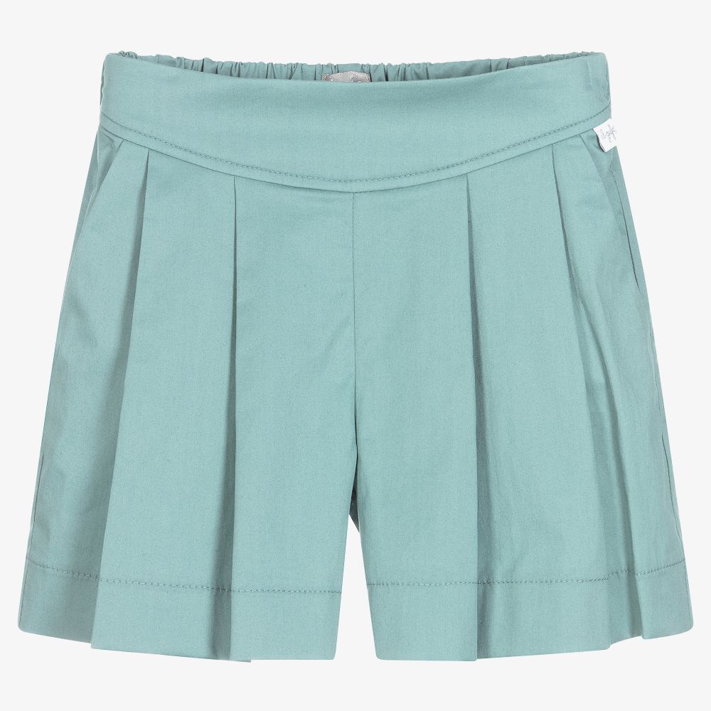 Il Gufo - Бирюзовая хлопковая юбка-шорты для девочек | Childrensalon