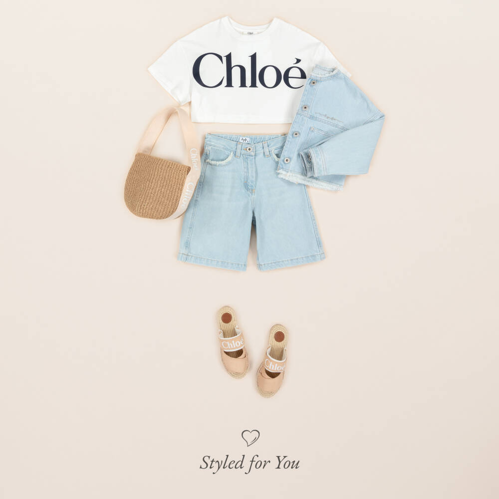 Il Gufo-Girls Sky-Hued Boxy Denim Coat | Childrensalon Outlet