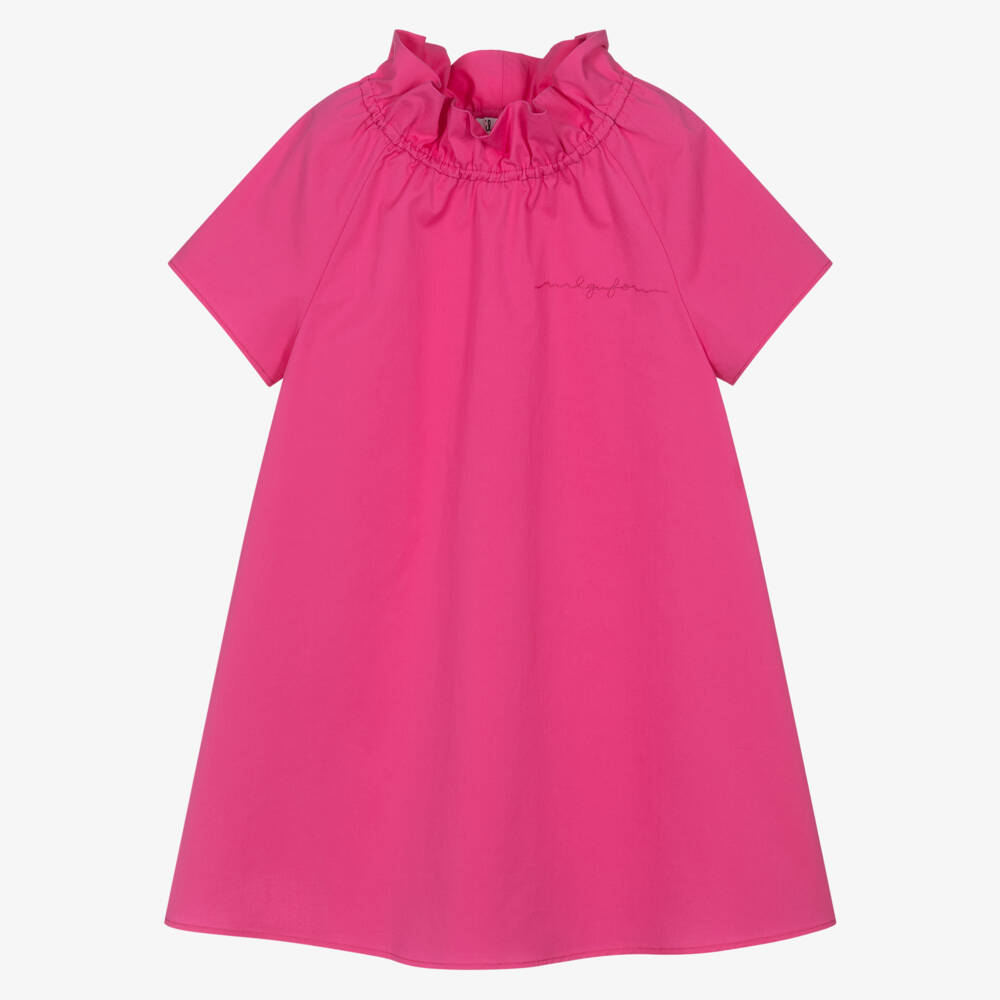 Il Gufo-Мягкое розовое платье А-силуэта для девочек | Childrensalon Outlet