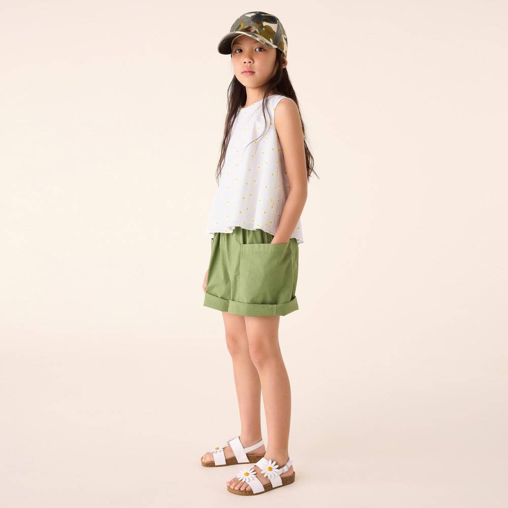 Il Gufo-Весенняя хлопковая блузка с ромашками для девочек | Childrensalon Outlet