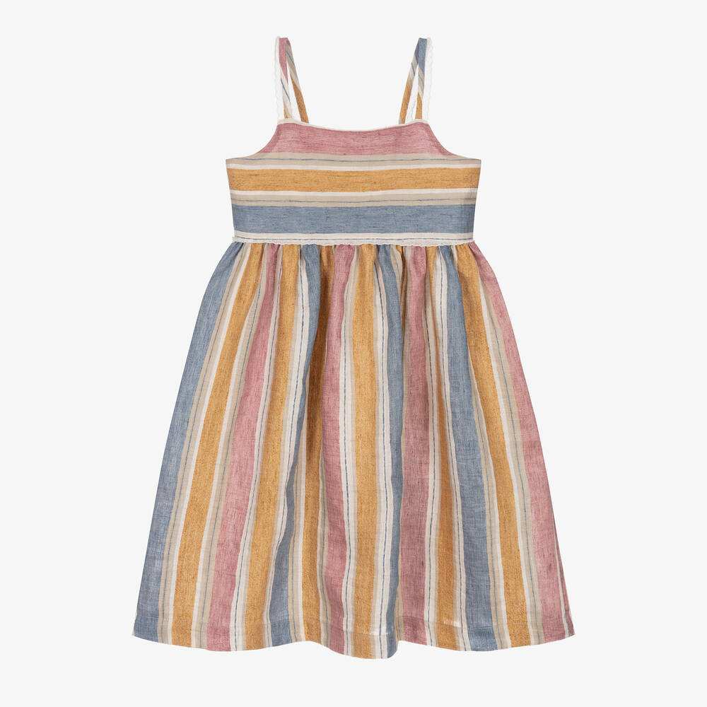 Il Gufo-Girls Striped Sleeveless Dress | Childrensalon Outlet