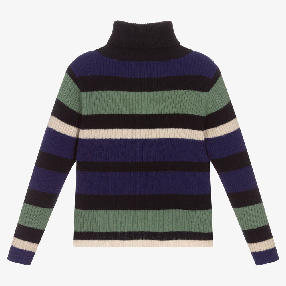 Il Gufo-Girls Striped Wool Sweater | Childrensalon Outlet