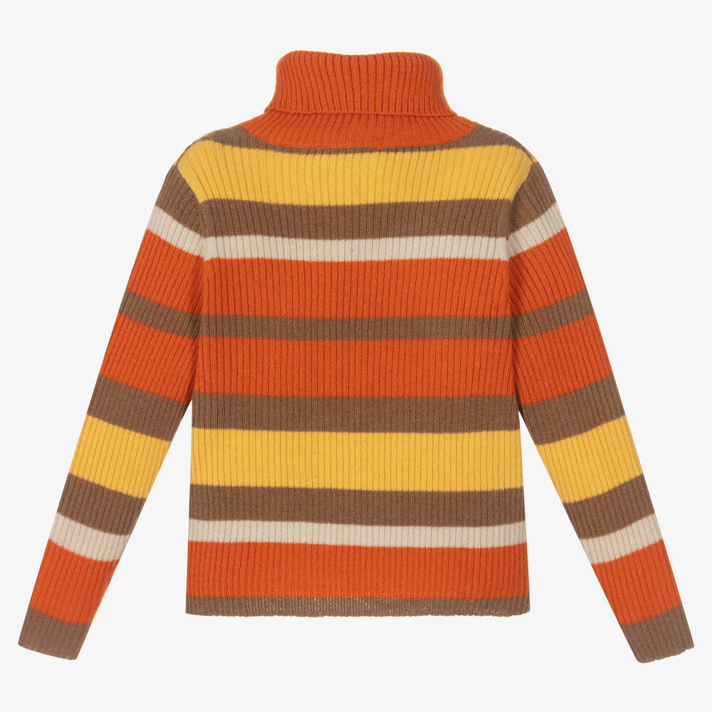 Il Gufo-Girls Striped Wool Sweater | Childrensalon Outlet