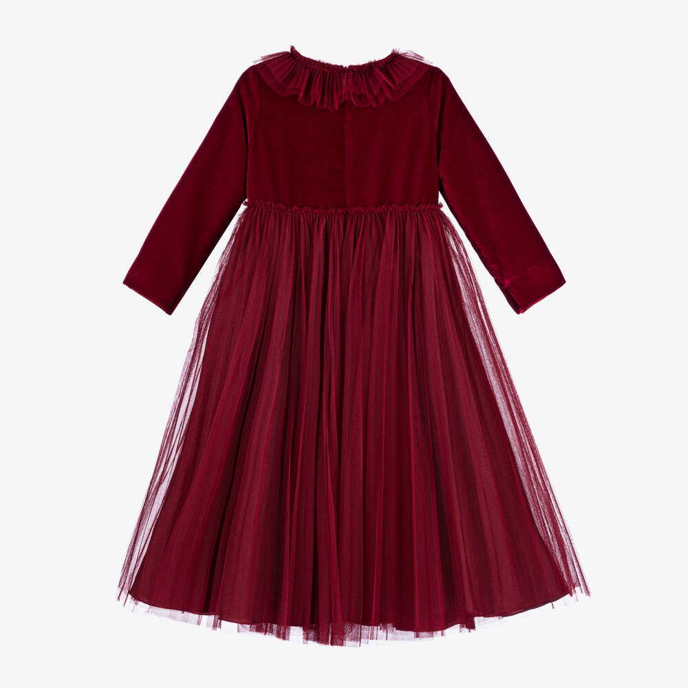 Il Gufo-Girls Velvet and Tulle Gown | Childrensalon Outlet