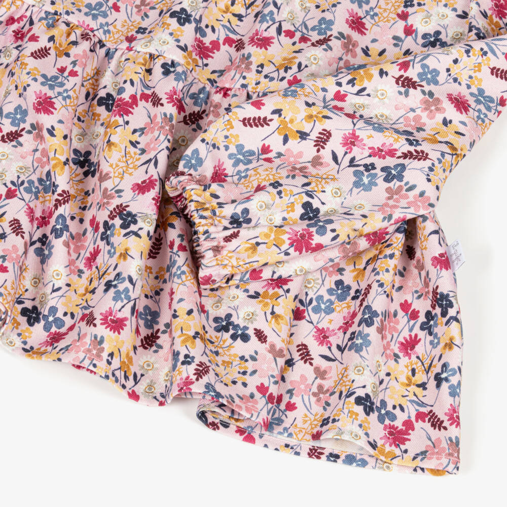 Il Gufo-Girls Viscose Pink Floral Top | Childrensalon Outlet