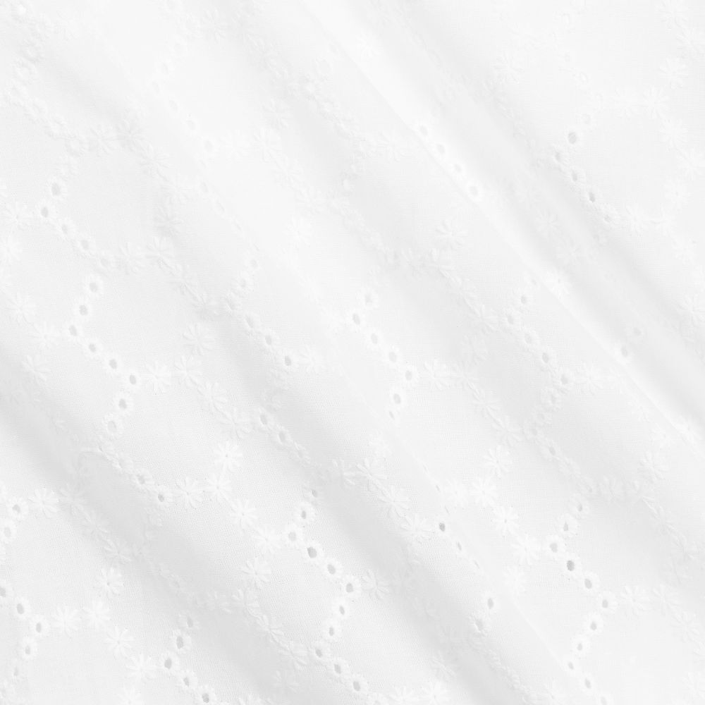 Il Gufo-بلوز قطن برودوري لون أبيض | Childrensalon Outlet