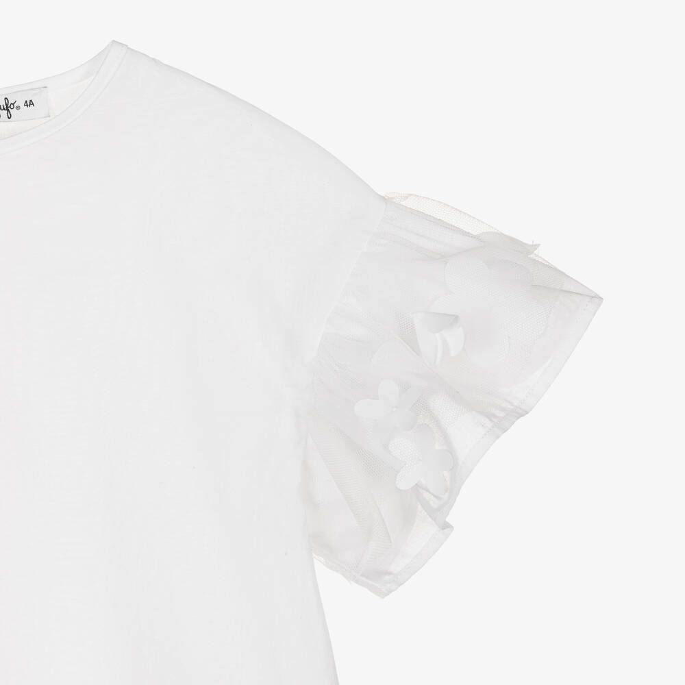 Il Gufo-Girls White Cotton Blouse | Childrensalon Outlet