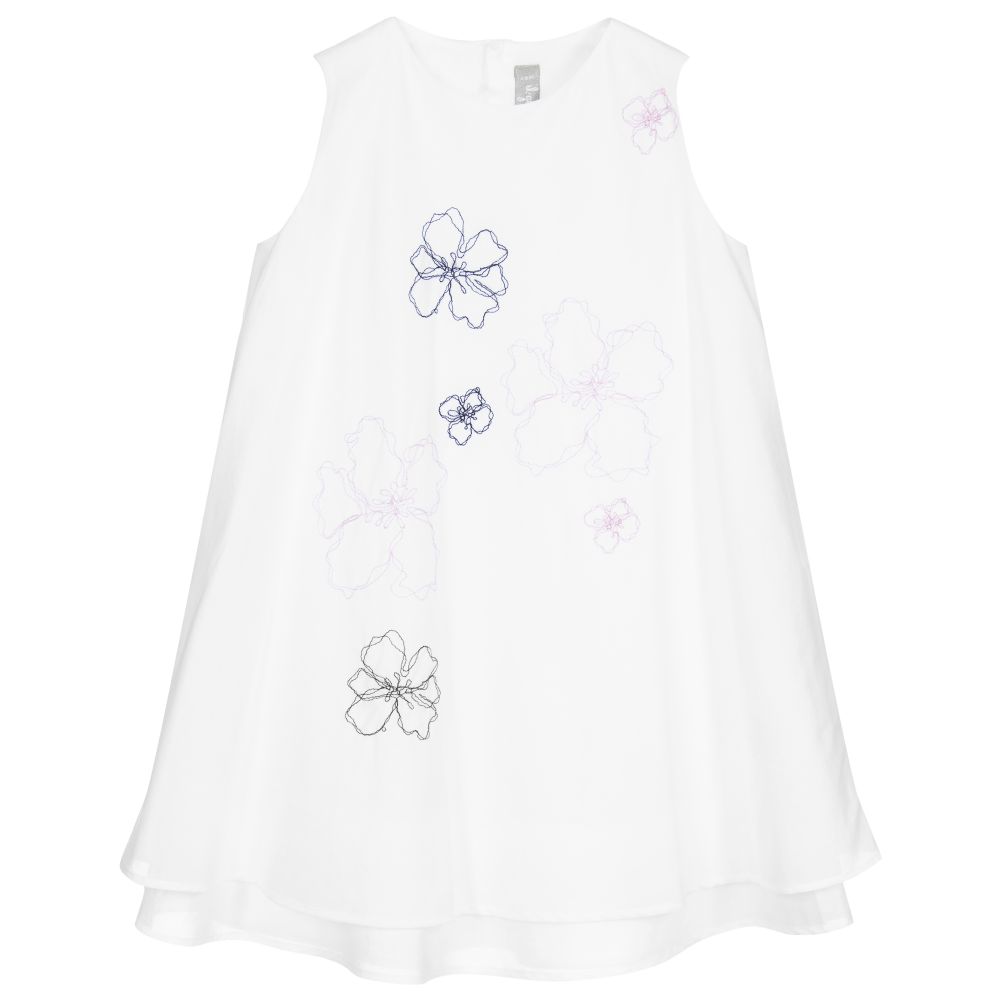 Il Gufo - Weißes Baumwollkleid für Mädchen | Childrensalon
