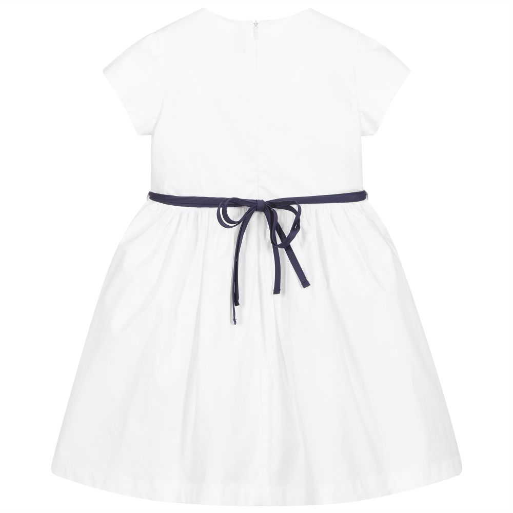 Il Gufo-فستان قطن بوبلين لون أبيض | Childrensalon Outlet