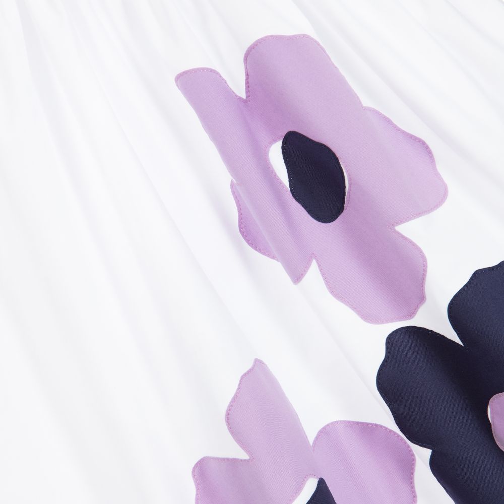 Il Gufo-فستان قطن بوبلين لون أبيض | Childrensalon Outlet