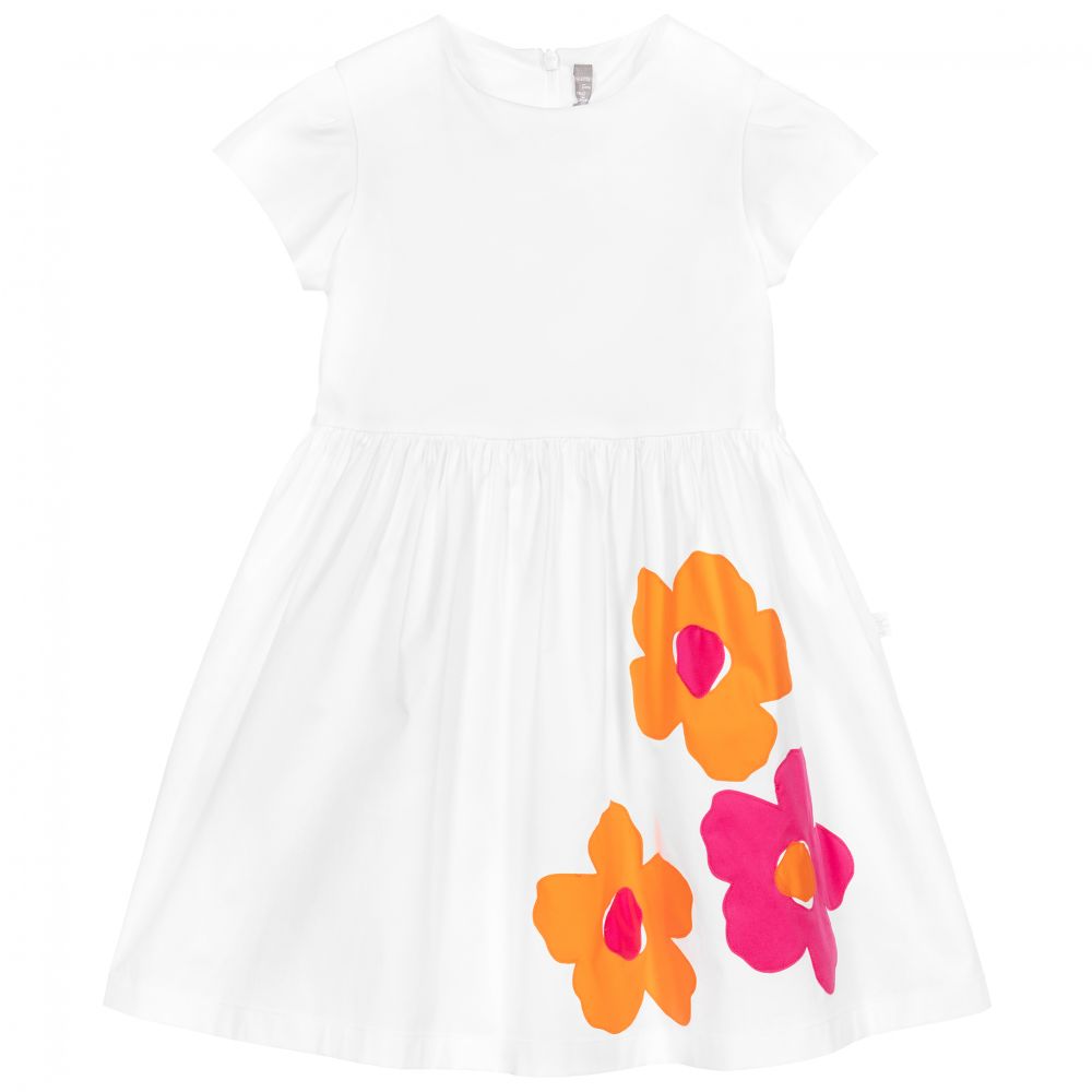 Il Gufo-Белое хлопковое платье для девочек | Childrensalon Outlet