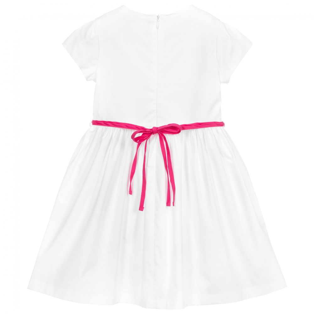Il Gufo-Белое хлопковое платье для девочек | Childrensalon Outlet
