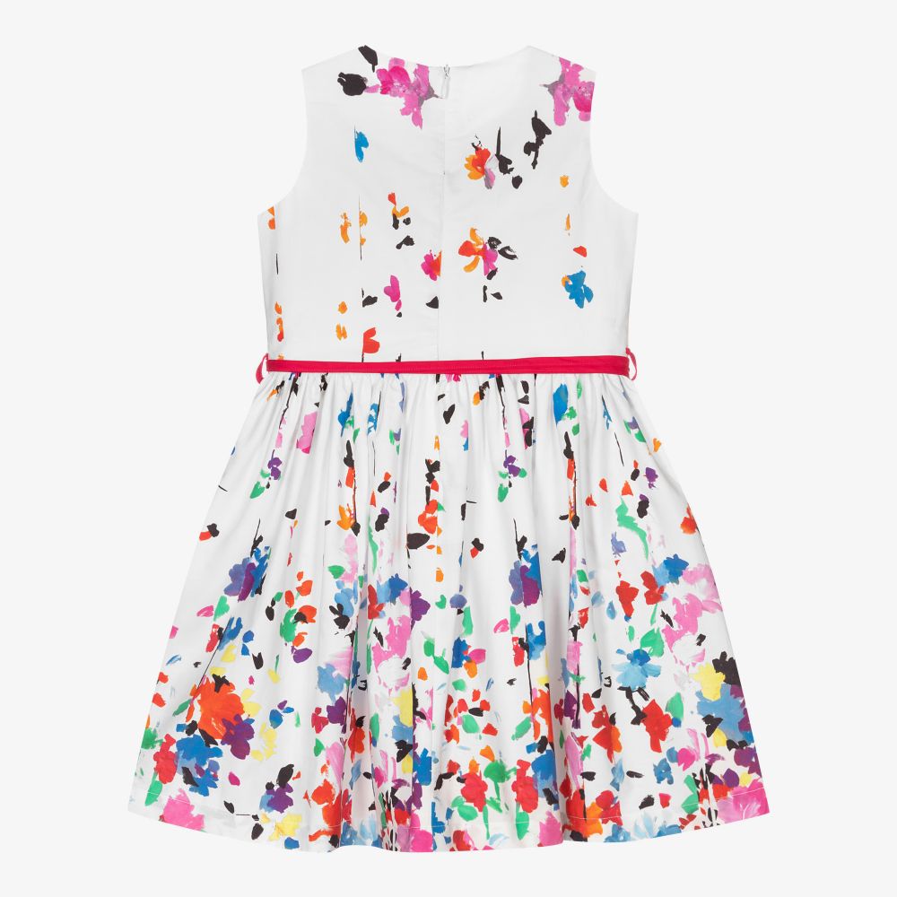 Il Gufo-Белое хлопковое платье для девочек | Childrensalon Outlet