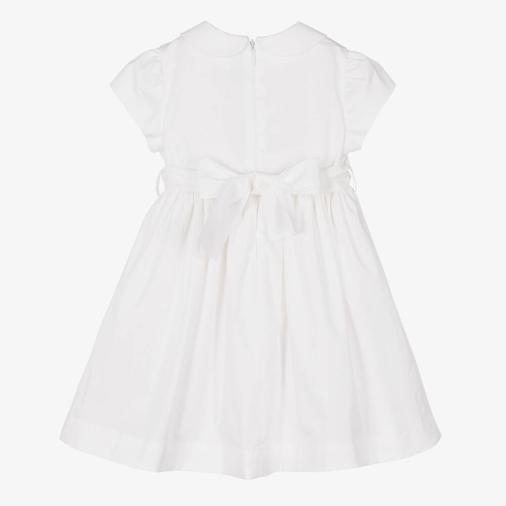 Il Gufo-Белое хлопковое платье для девочек | Childrensalon Outlet