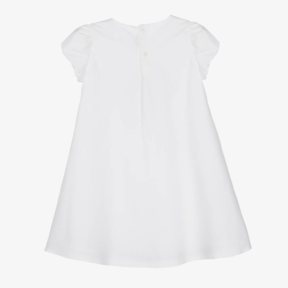Il gufo white dress top