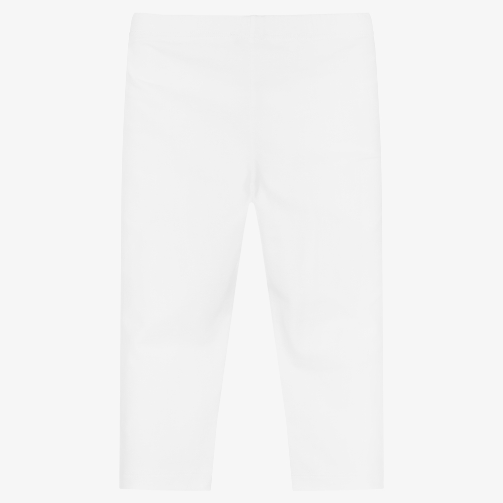 إيل غوفو-ليغنغز قطن جيرسي لون أبيض للبنات | Childrensalon Outlet