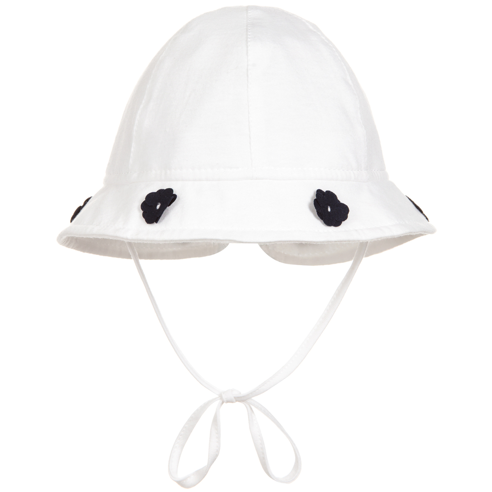 Girls white floppy hat store