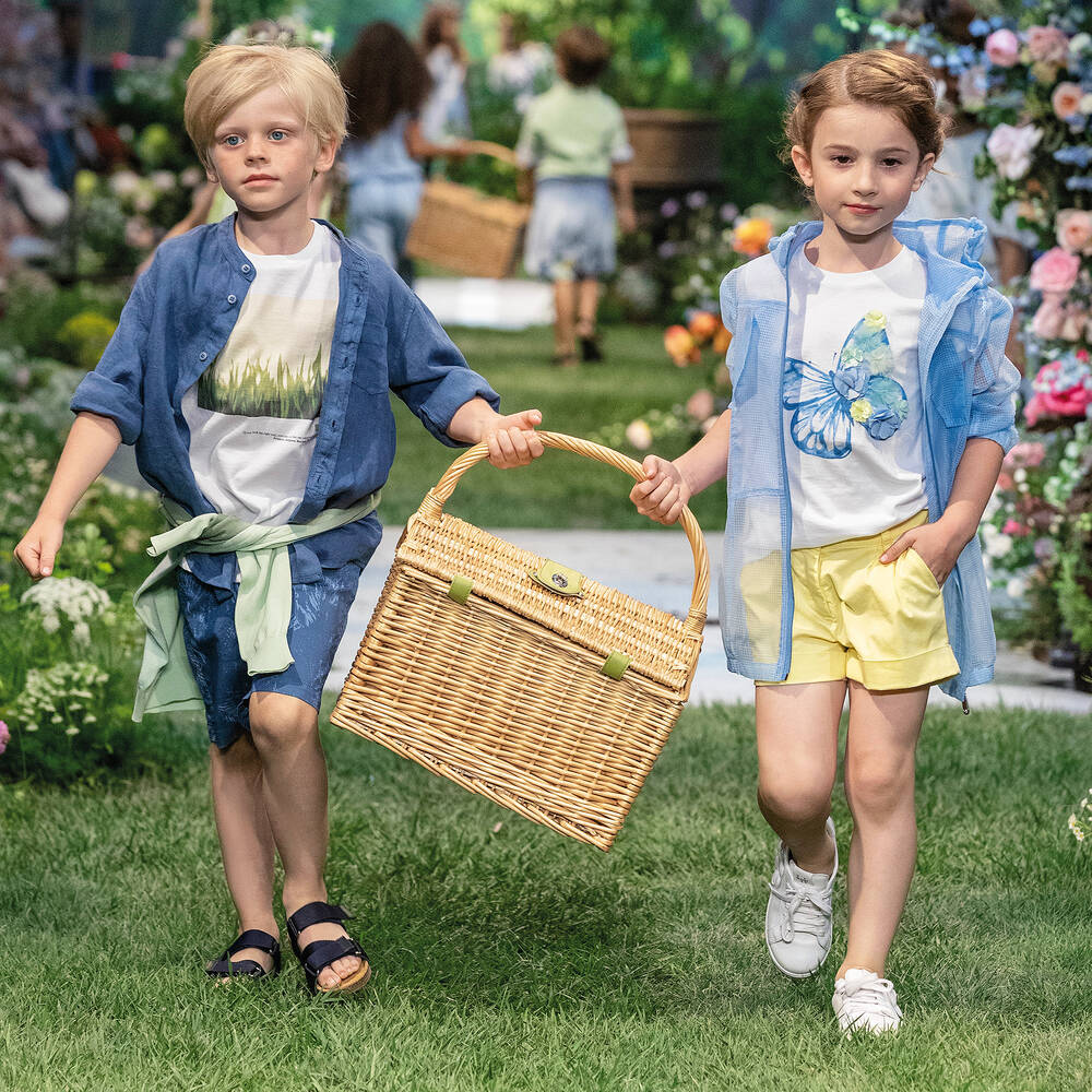 Il Gufo-Girls White Cotton T-Shirt | Childrensalon Outlet