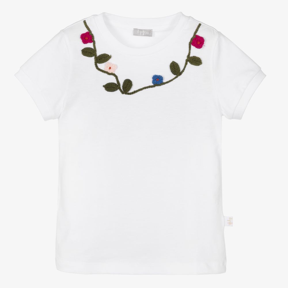 Il Gufo - Weißes T-Shirt aus Baumwolle (M) | Childrensalon