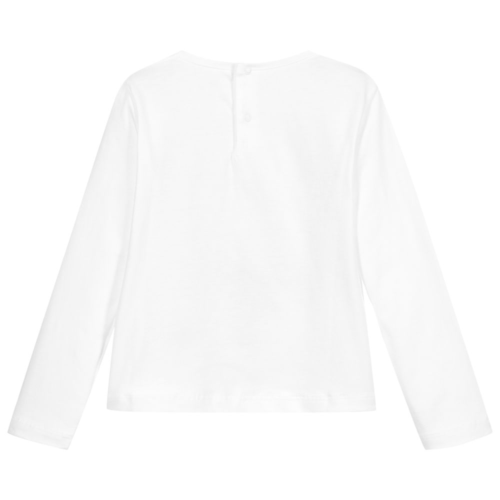 Il Gufo-Белый топ из хлопка для девочек | Childrensalon Outlet