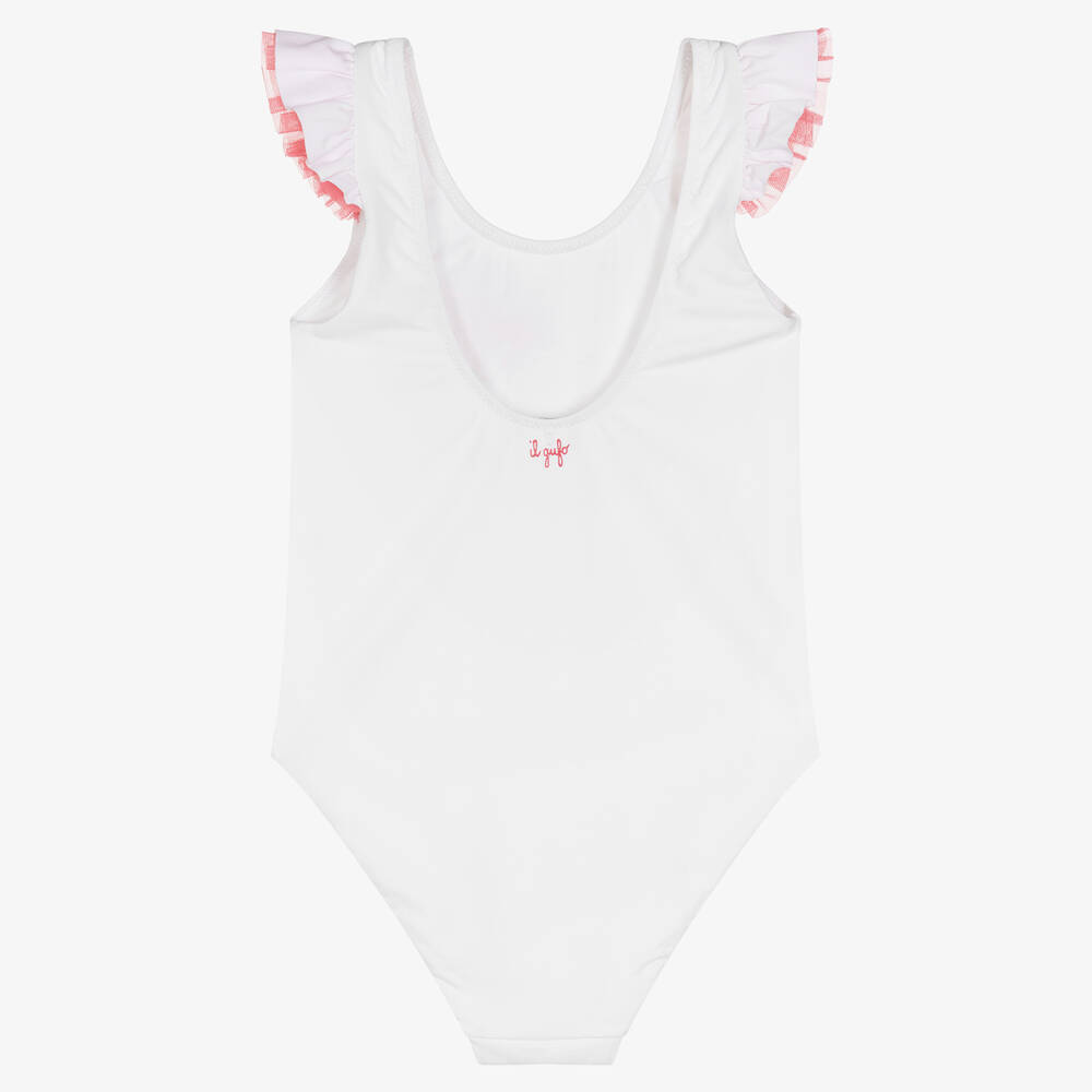 Il Gufo-Белый купальник с цветком | Childrensalon Outlet