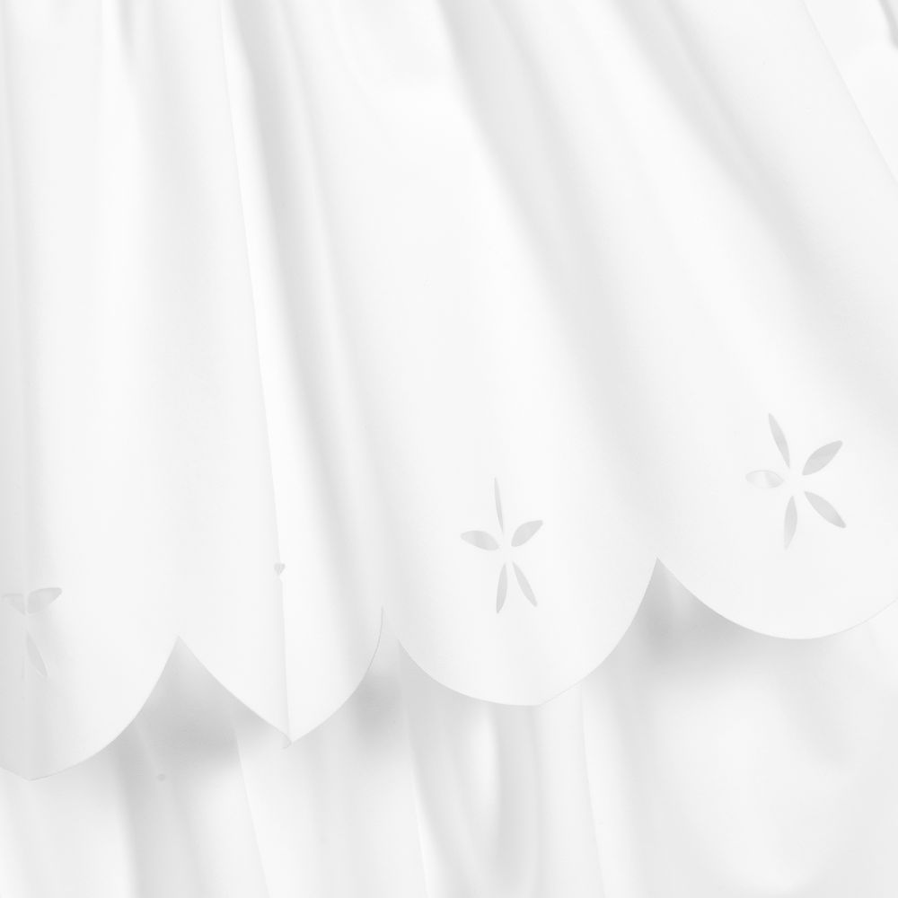 Il Gufo-Girls White Lazercut Dress | Childrensalon Outlet