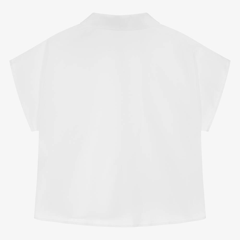 Il Gufo-Белая блузка из поплина для девочек | Childrensalon Outlet