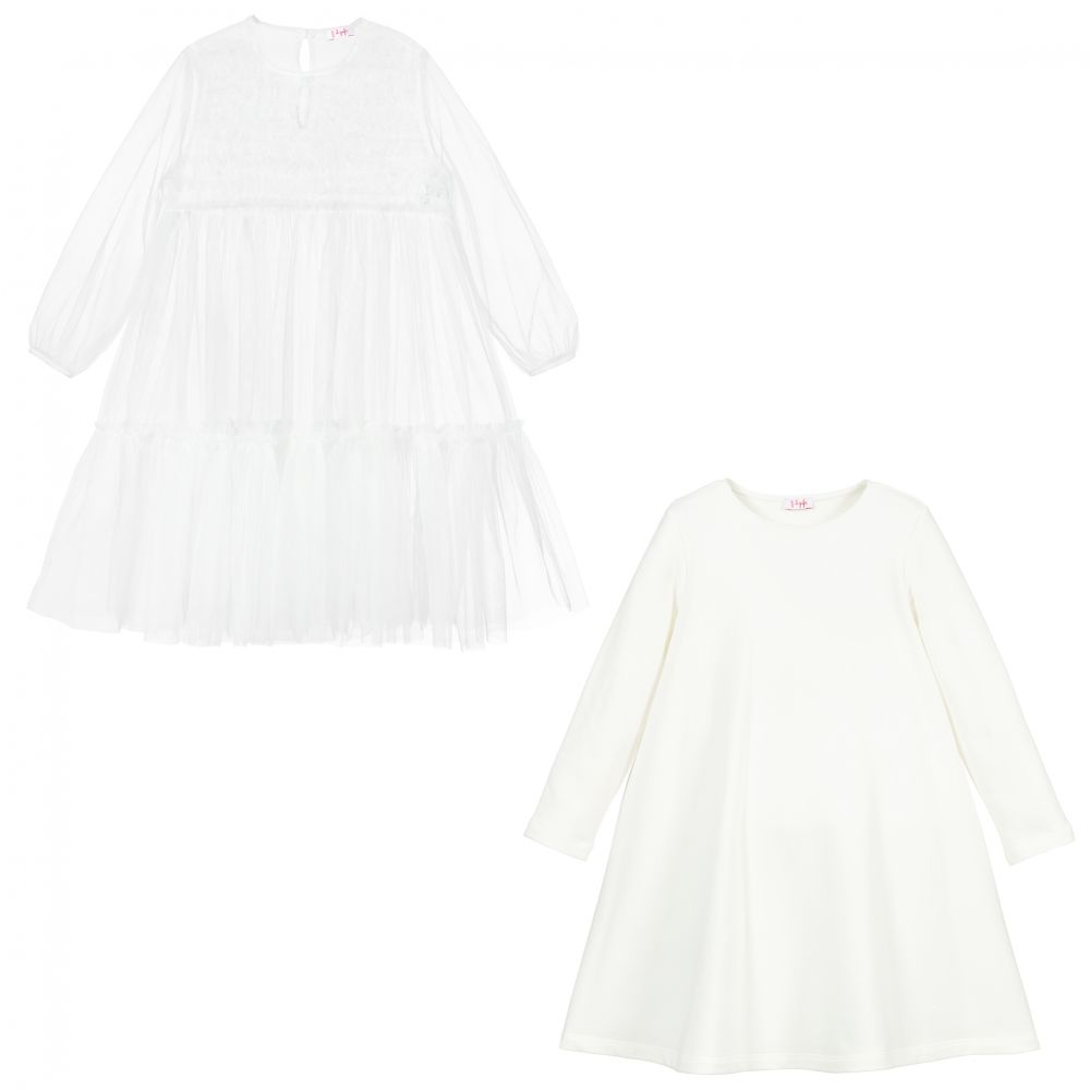 Il Gufo-Girls White Tulle Dress | Childrensalon Outlet