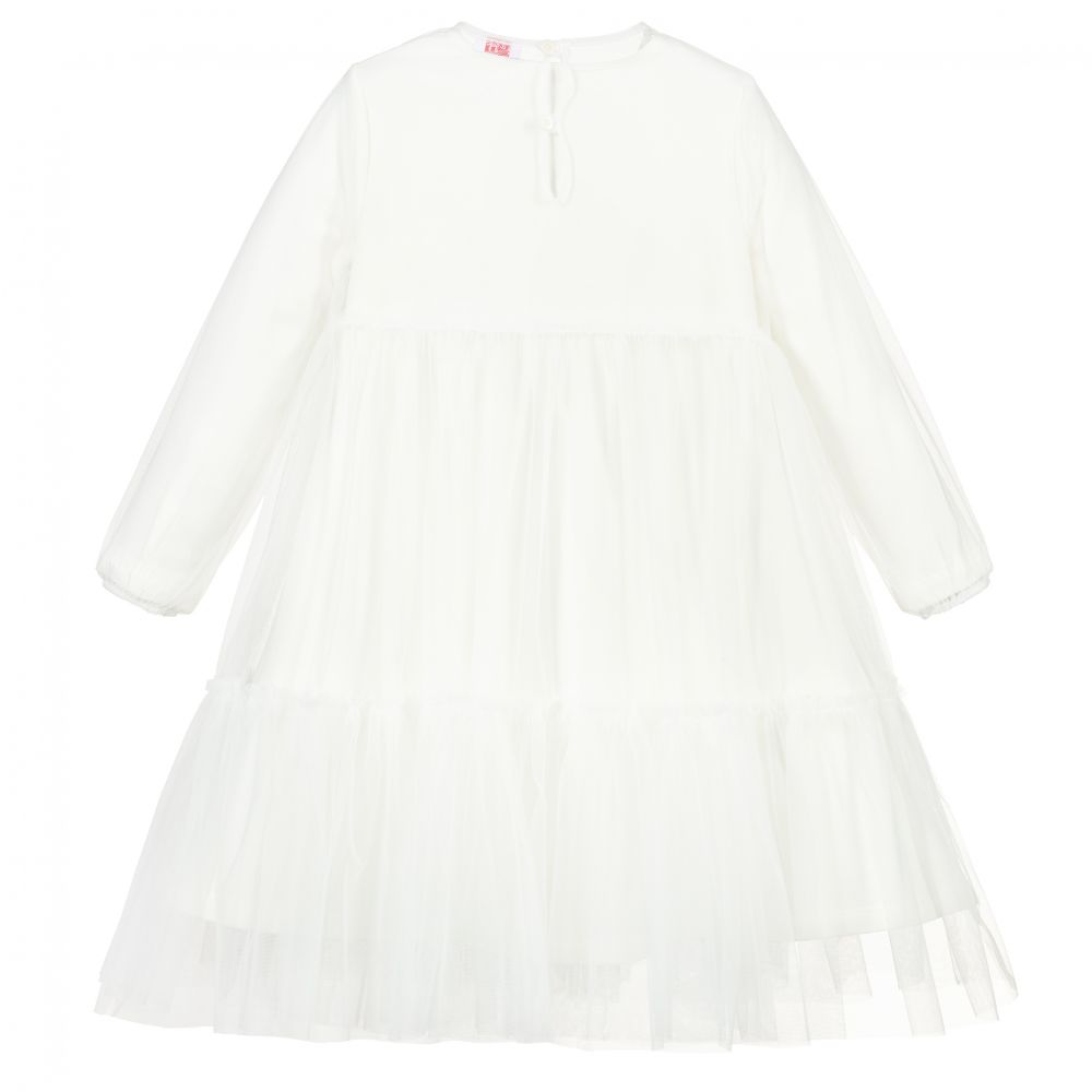 Il Gufo-Girls White Tulle Dress | Childrensalon Outlet