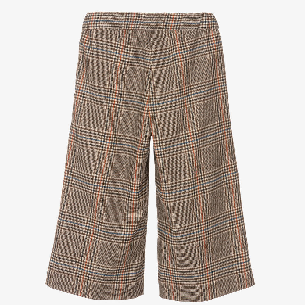 Wide leg check trousers 2025