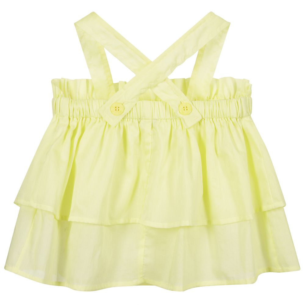 Il Gufo-Желтая хлопковая блузка для девочек | Childrensalon Outlet