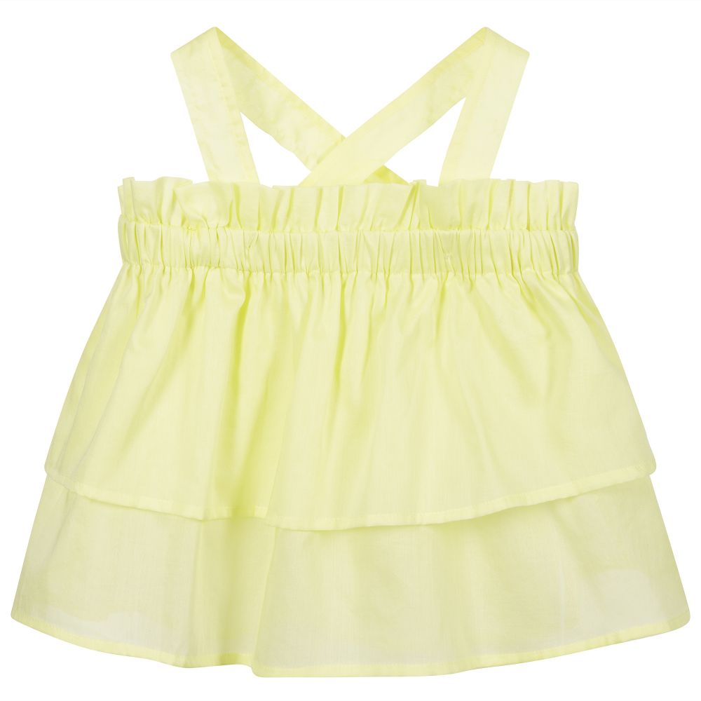 Il Gufo - Желтая хлопковая блузка для девочек | Childrensalon