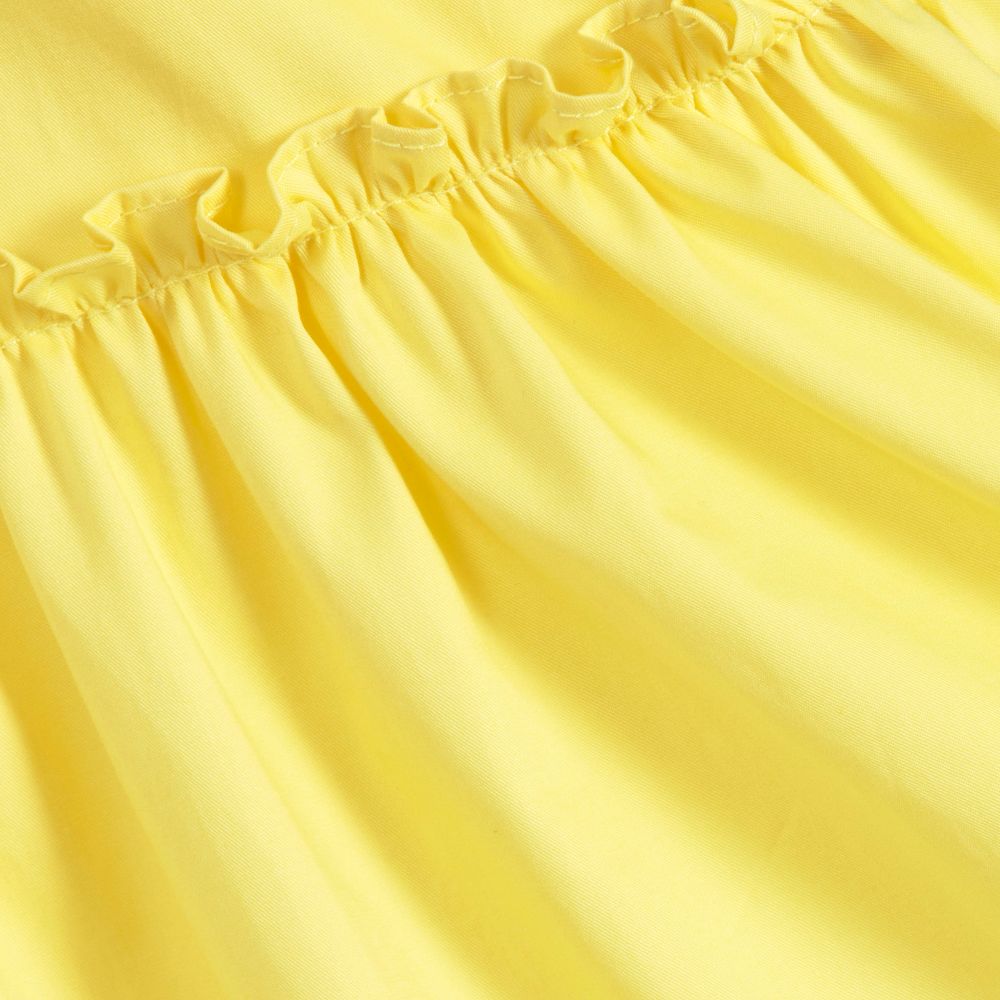 Il Gufo-Girls Yellow Cotton Dress | Childrensalon Outlet