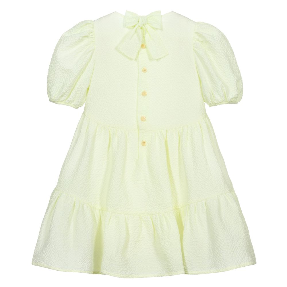 Il Gufo-Желтое хлопковое платье для девочек | Childrensalon Outlet