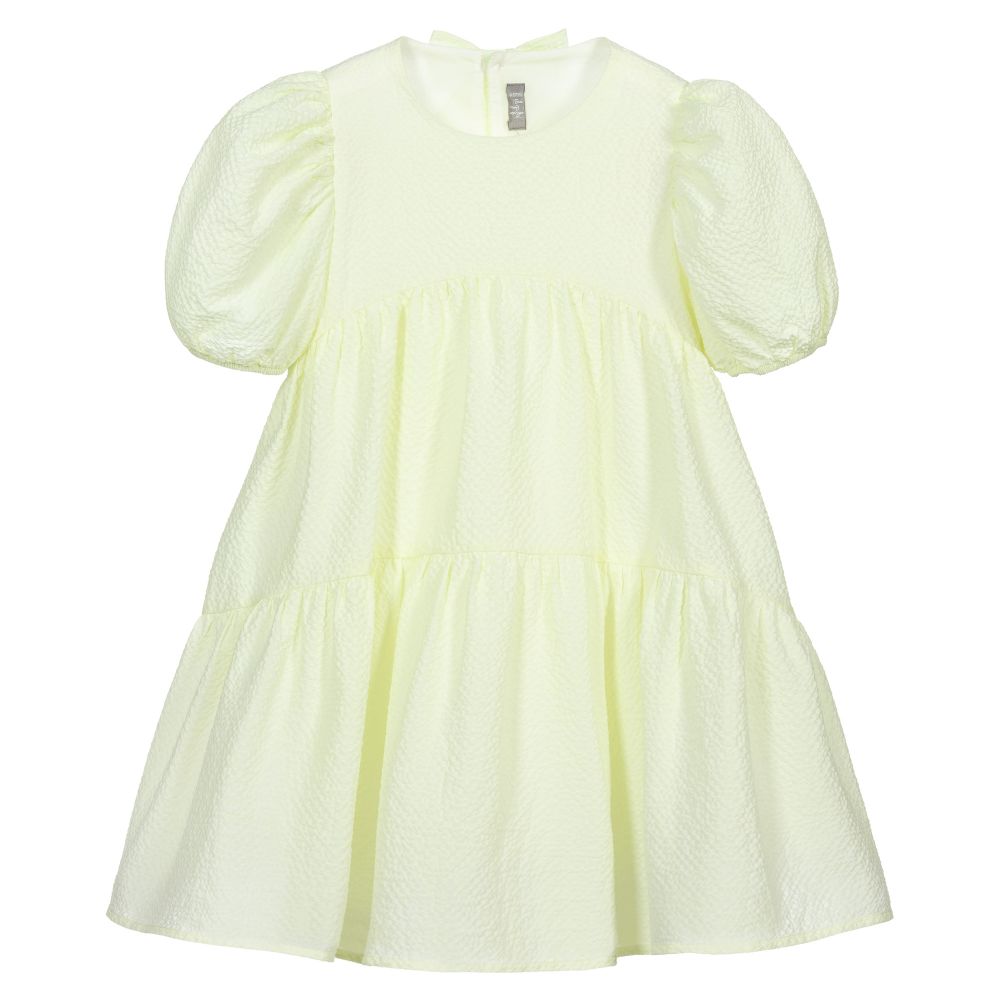 Il Gufo - فستان قطن كريب لون أصفر | Childrensalon