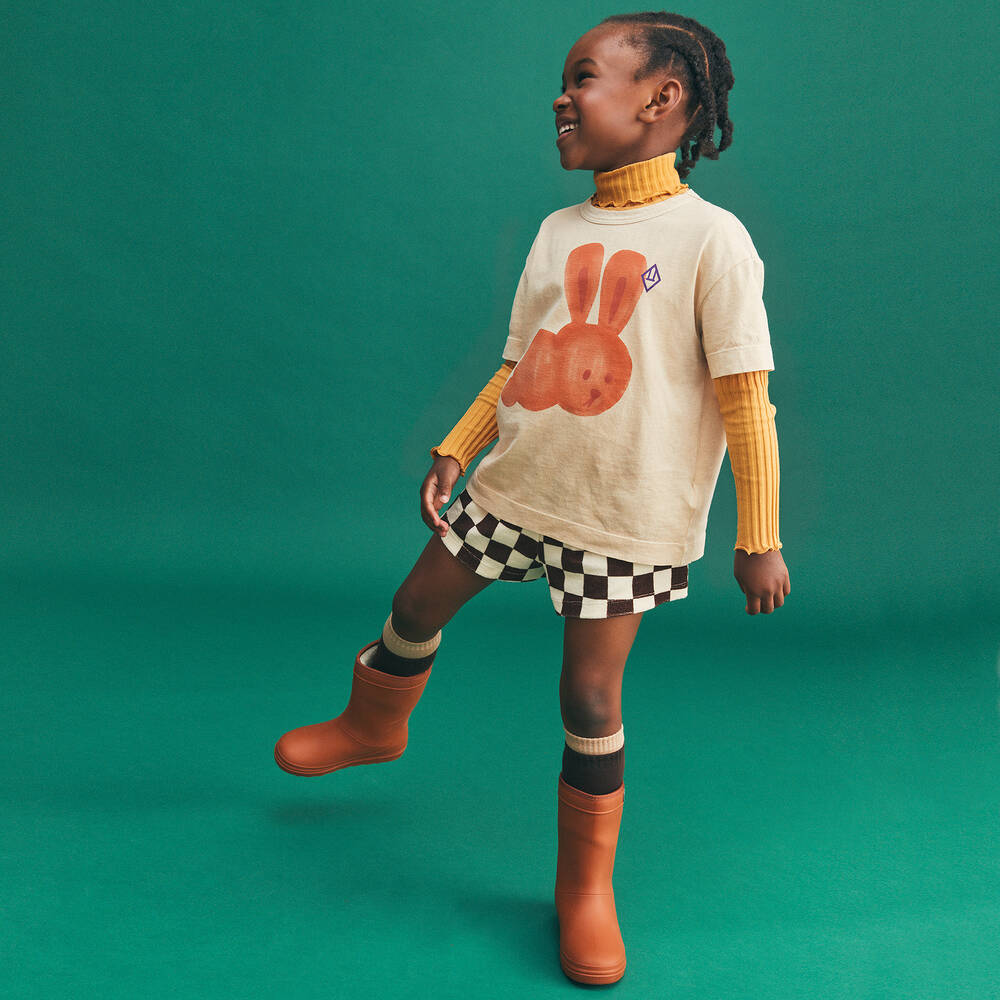 Il Gufo-Girls Yellow Cotton Polo Neck Sweater | Childrensalon Outlet