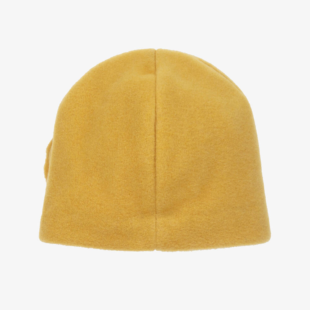 Il Gufo-Girls Yellow Fleece Beanie Hat | Childrensalon Outlet