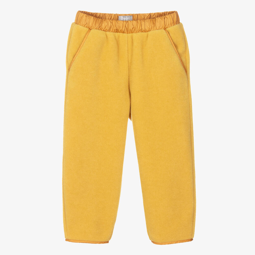 Il Gufo - Pantalon de jogging jaune en polaire Fille | Childrensalon