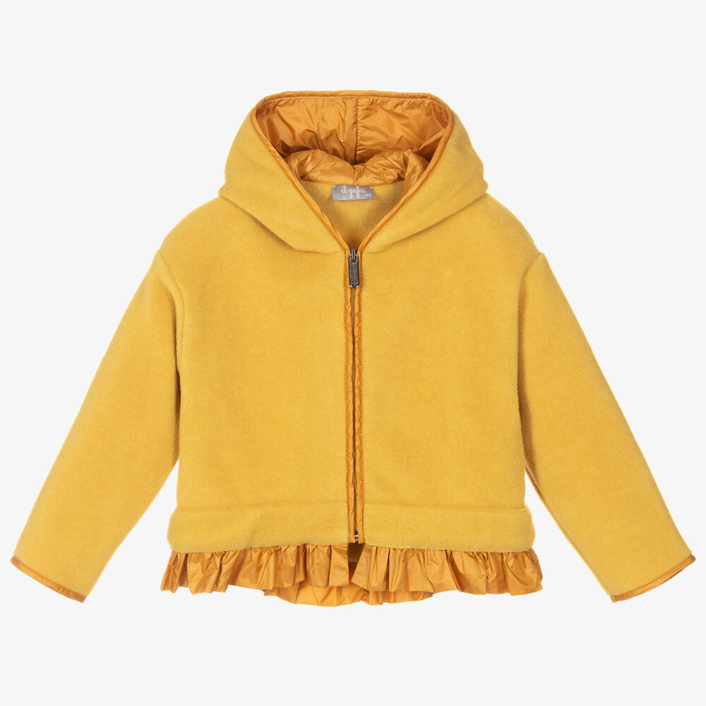 Il Gufo - Gelbe Fleece-Reißverschlussjacke | Childrensalon