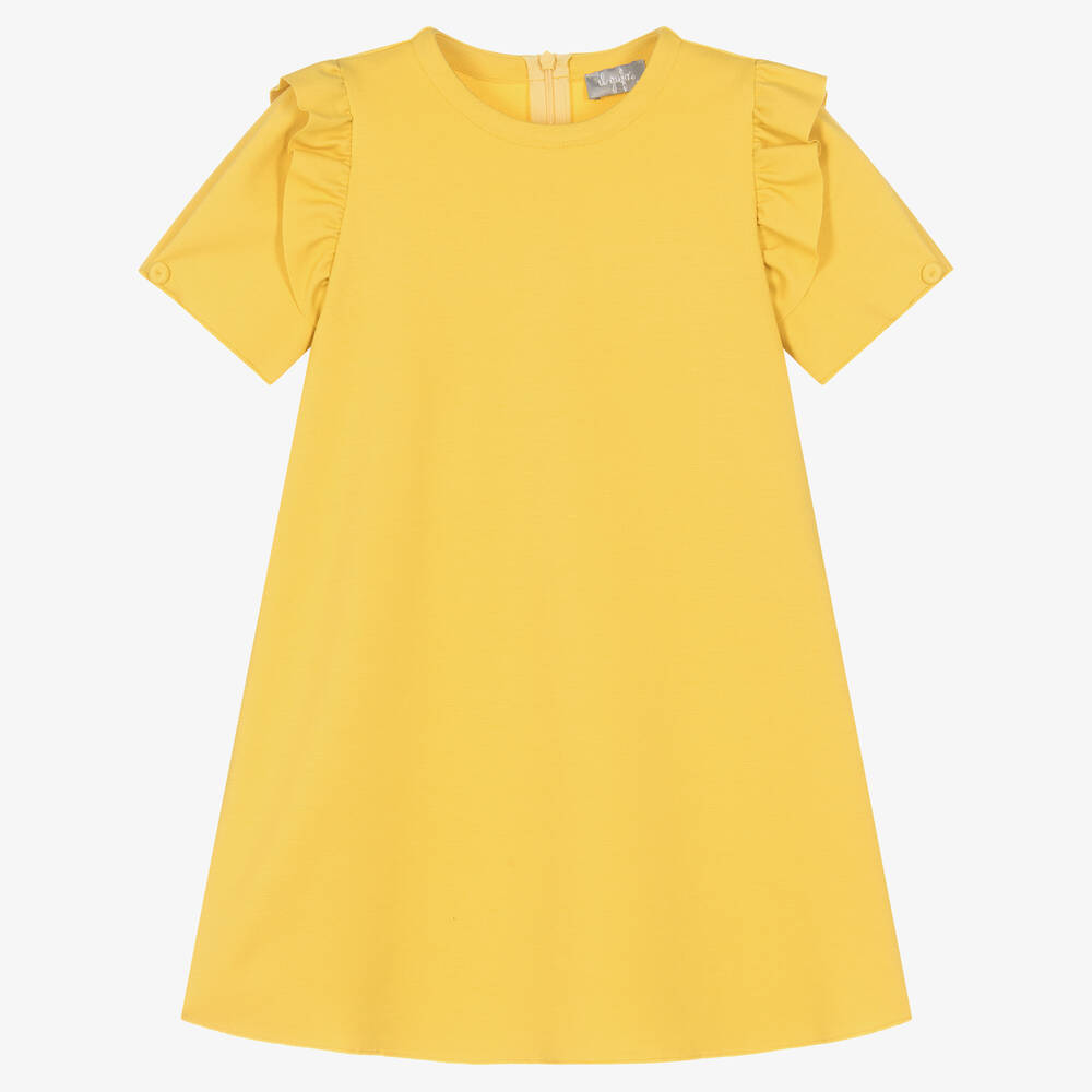 Il Gufo-Желтое трикотажное платье для девочек | Childrensalon Outlet