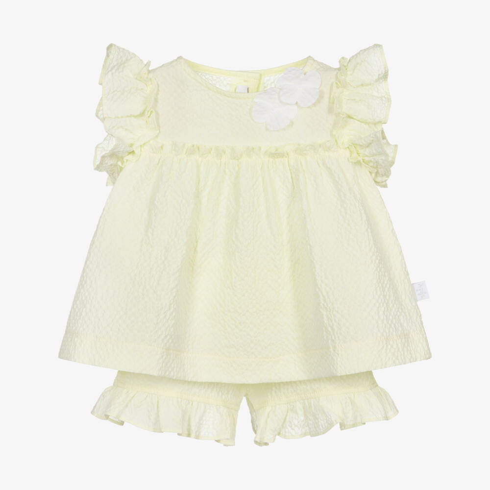 Il Gufo-Желтый комплект с шортами для девочек | Childrensalon Outlet