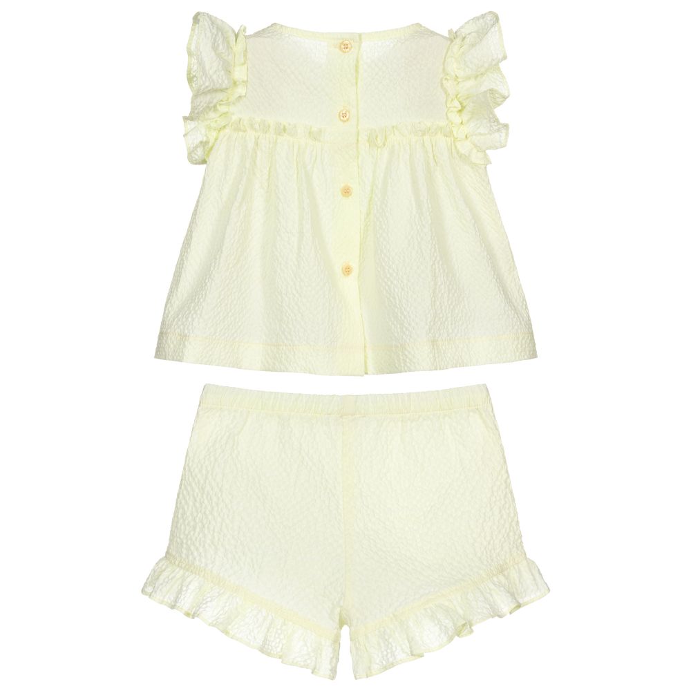 Il Gufo-Желтый комплект с шортами для девочек | Childrensalon Outlet