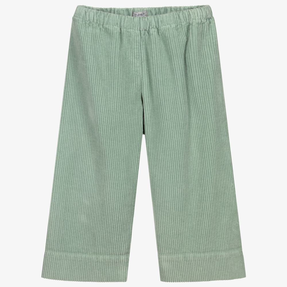 Il Gufo - Pantalon vert en velours côtelé | Childrensalon