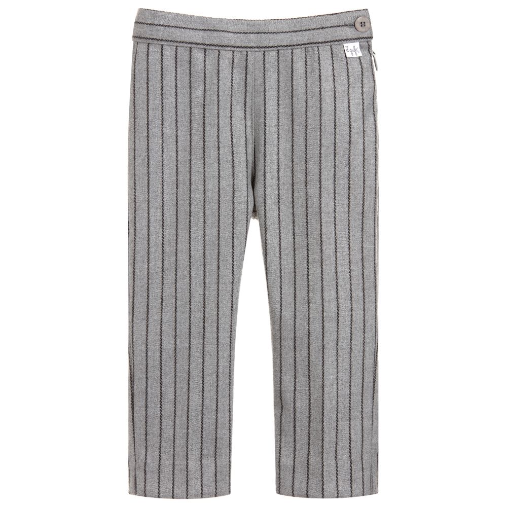 Il Gufo - Grey & Black Striped Trousers | Childrensalon