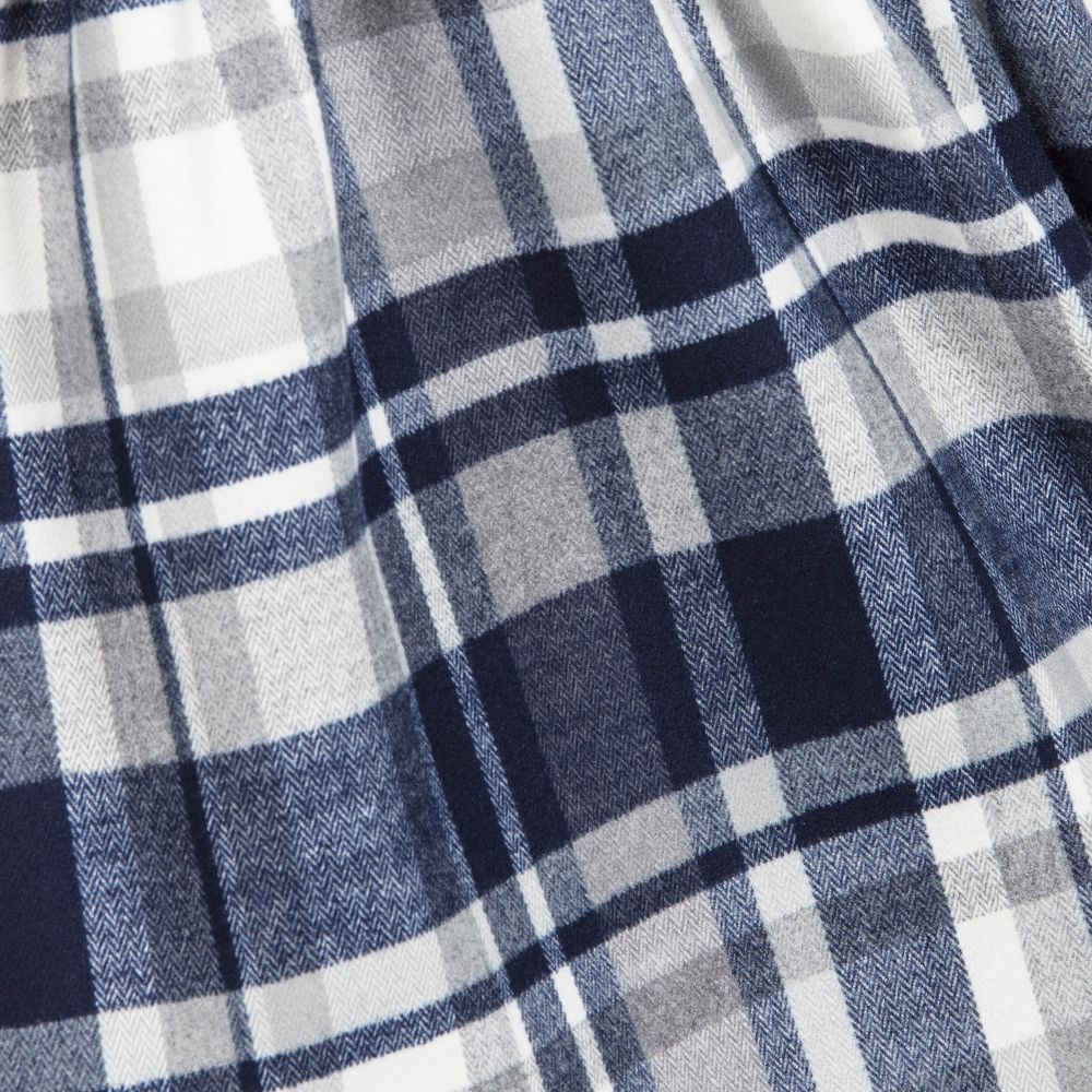 Il Gufo-Grey & Blue Check Dress | Childrensalon Outlet