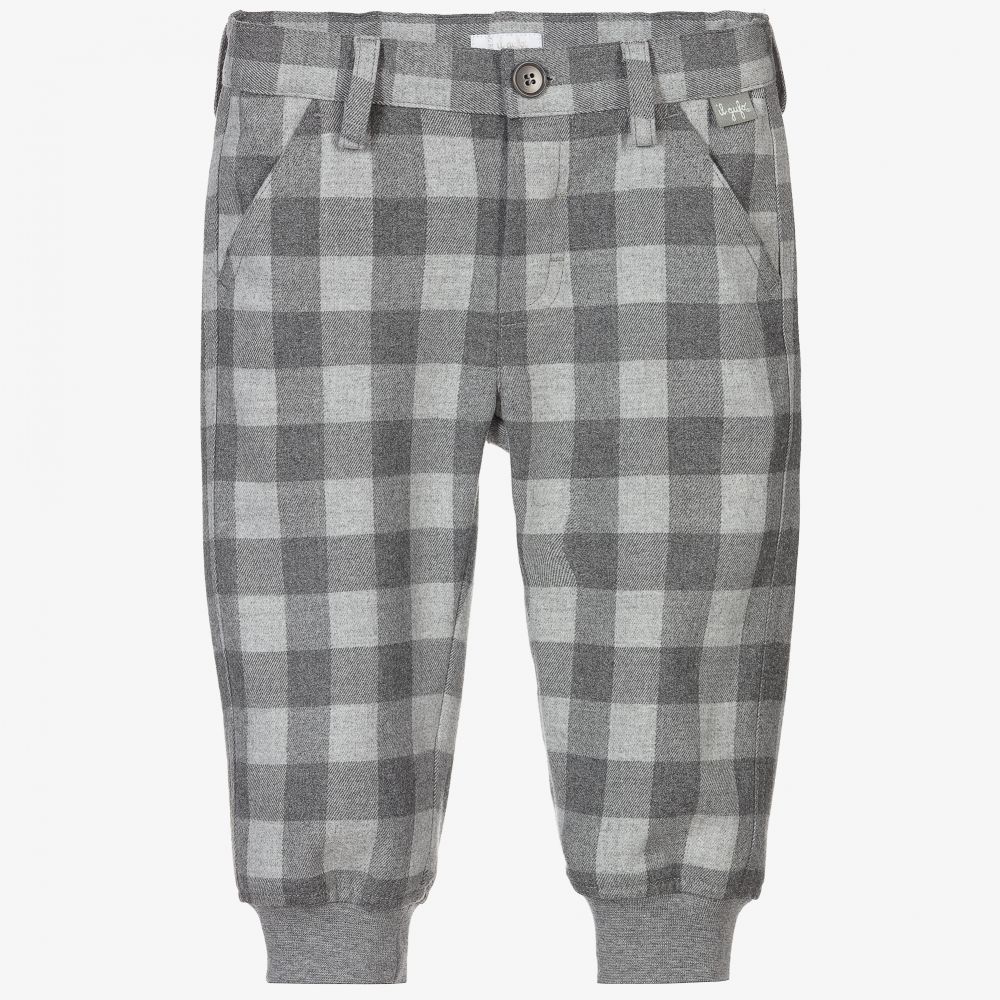 Il Gufo - Pantalon à carreaux gris | Childrensalon