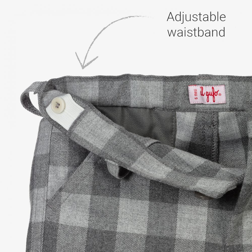 Il Gufo-Серые брюки в клетку | Childrensalon Outlet