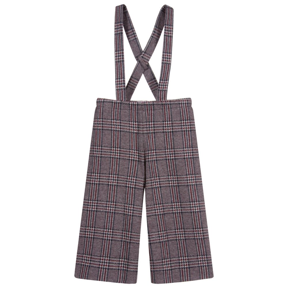 Il Gufo-Серые широкие брюки в клетку | Childrensalon Outlet