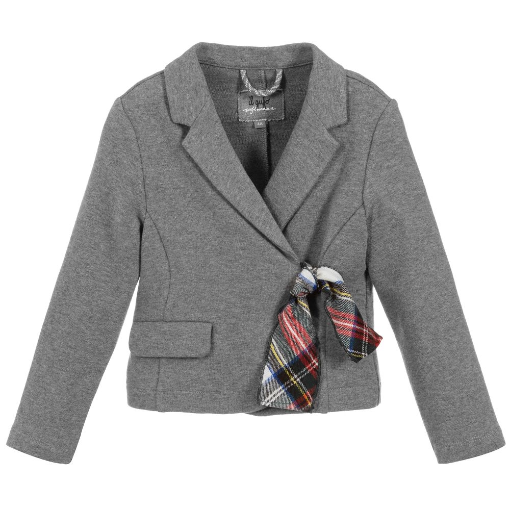 Il Gufo - Grey Cotton Jersey Blazer | Childrensalon