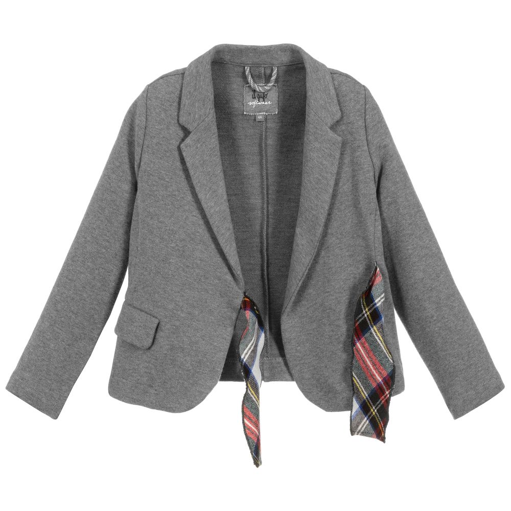 Il Gufo Grey Cotton Jersey Blazer
